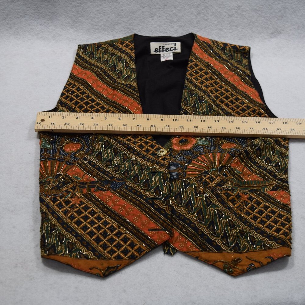 Vintage Effeci Women's SZ M Beaded Vest #835